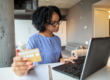 woman working on her finances